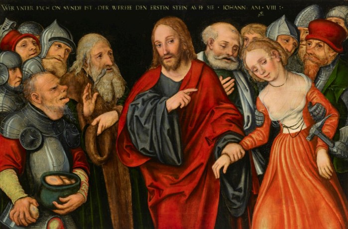 Lucas Cranach the Elder, Christ and the Woman Taken in Adultery